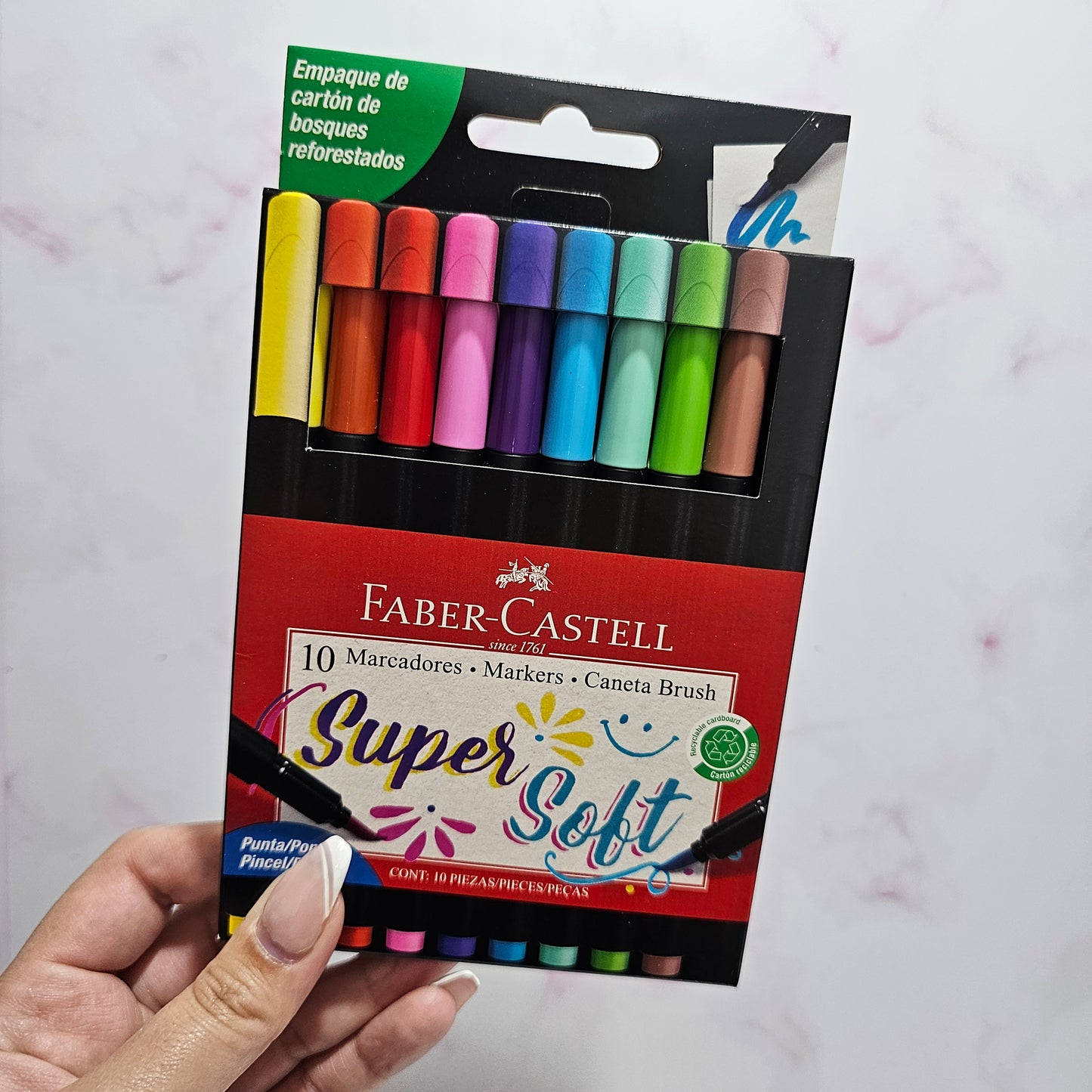 Marcadores Supersoft Punta Pincel x6