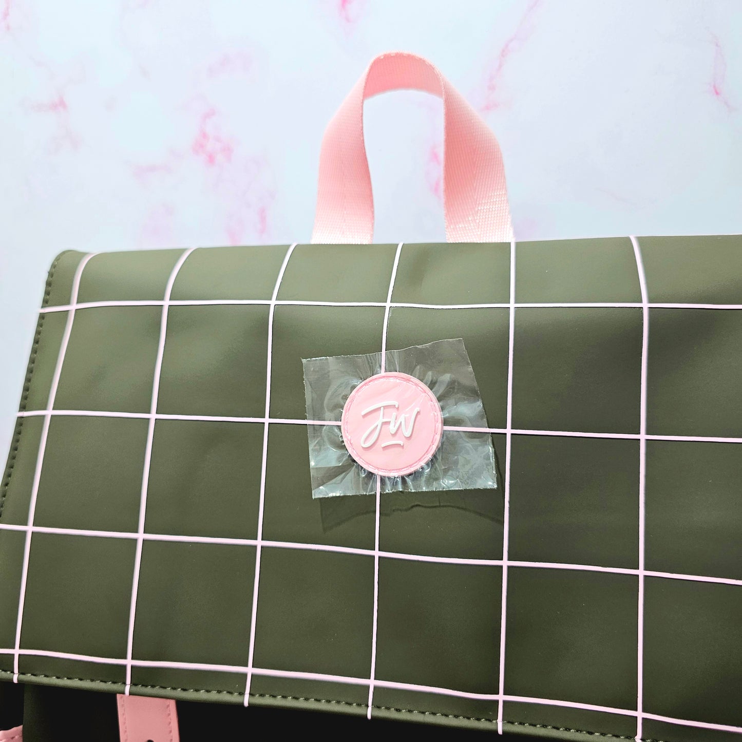 Mochila FW Cuadrillé verde oscuro