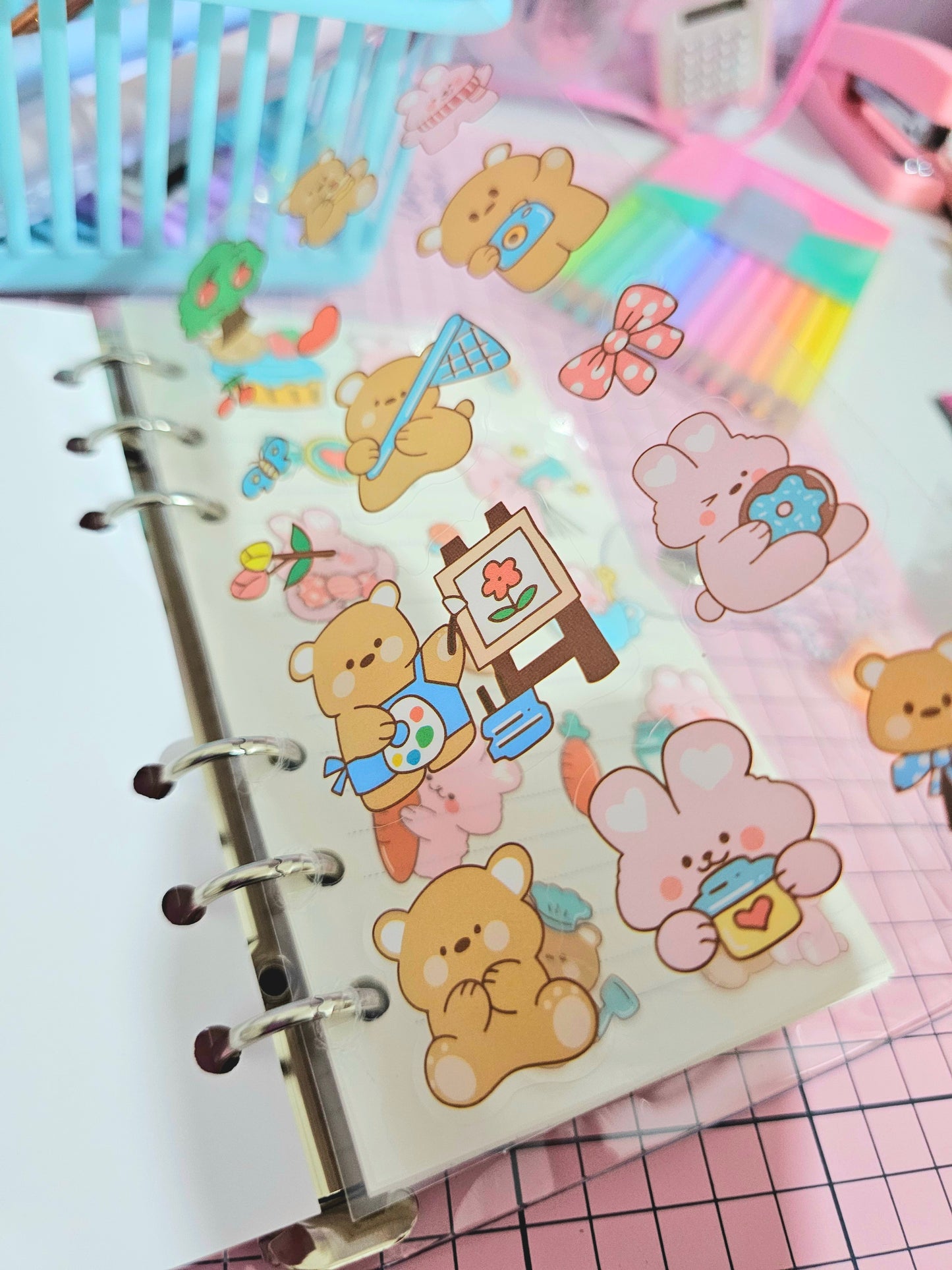Cuaderno kawaii con stickers