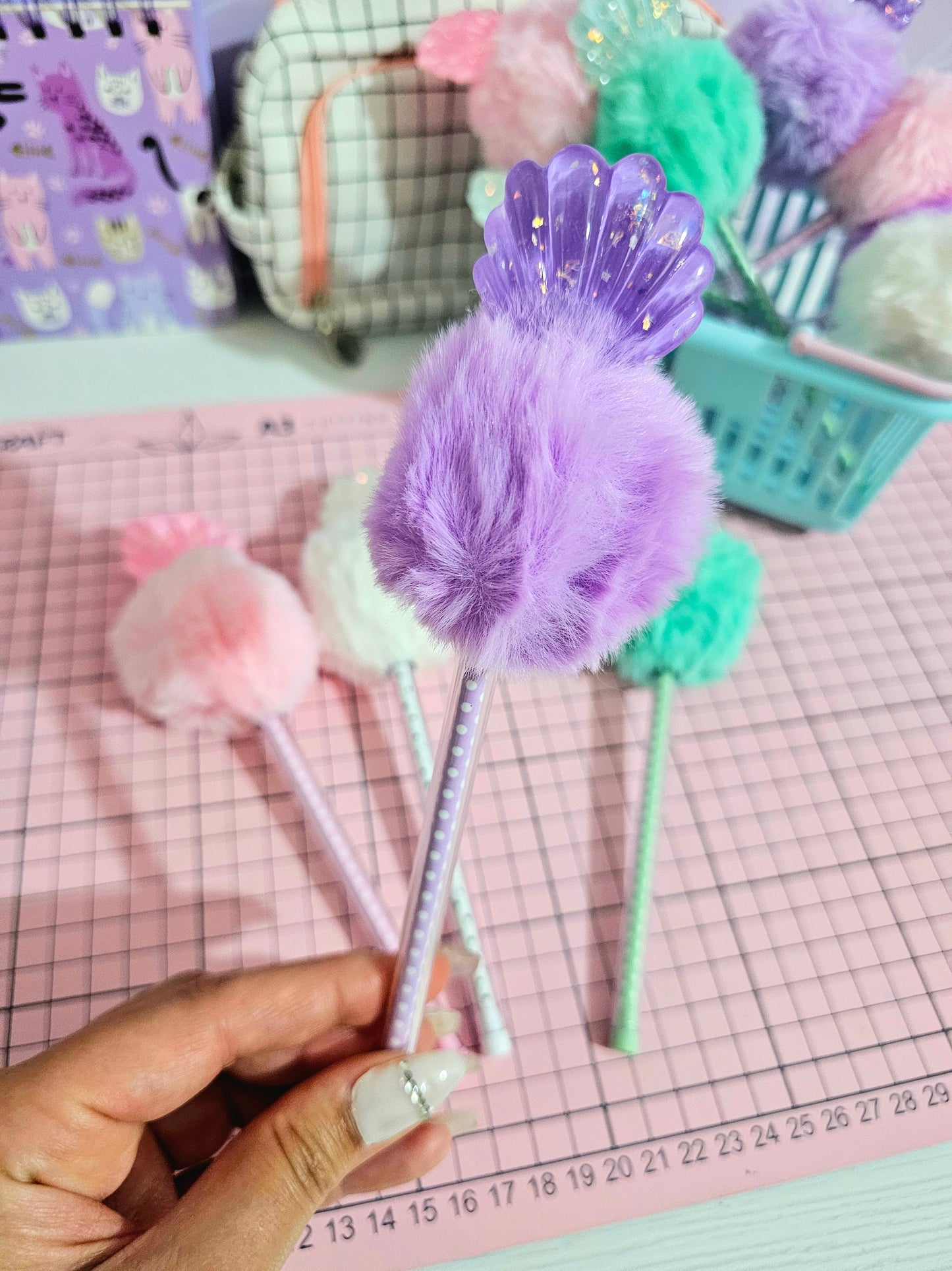 Boligrafo ostra pompom