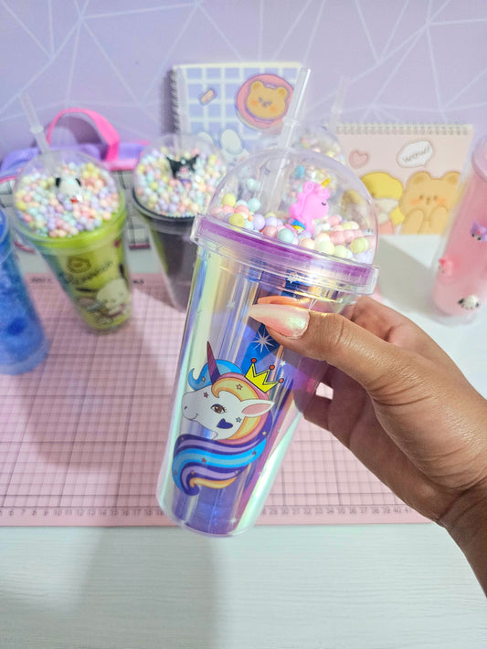 Vaso de acrílico - Unicornio