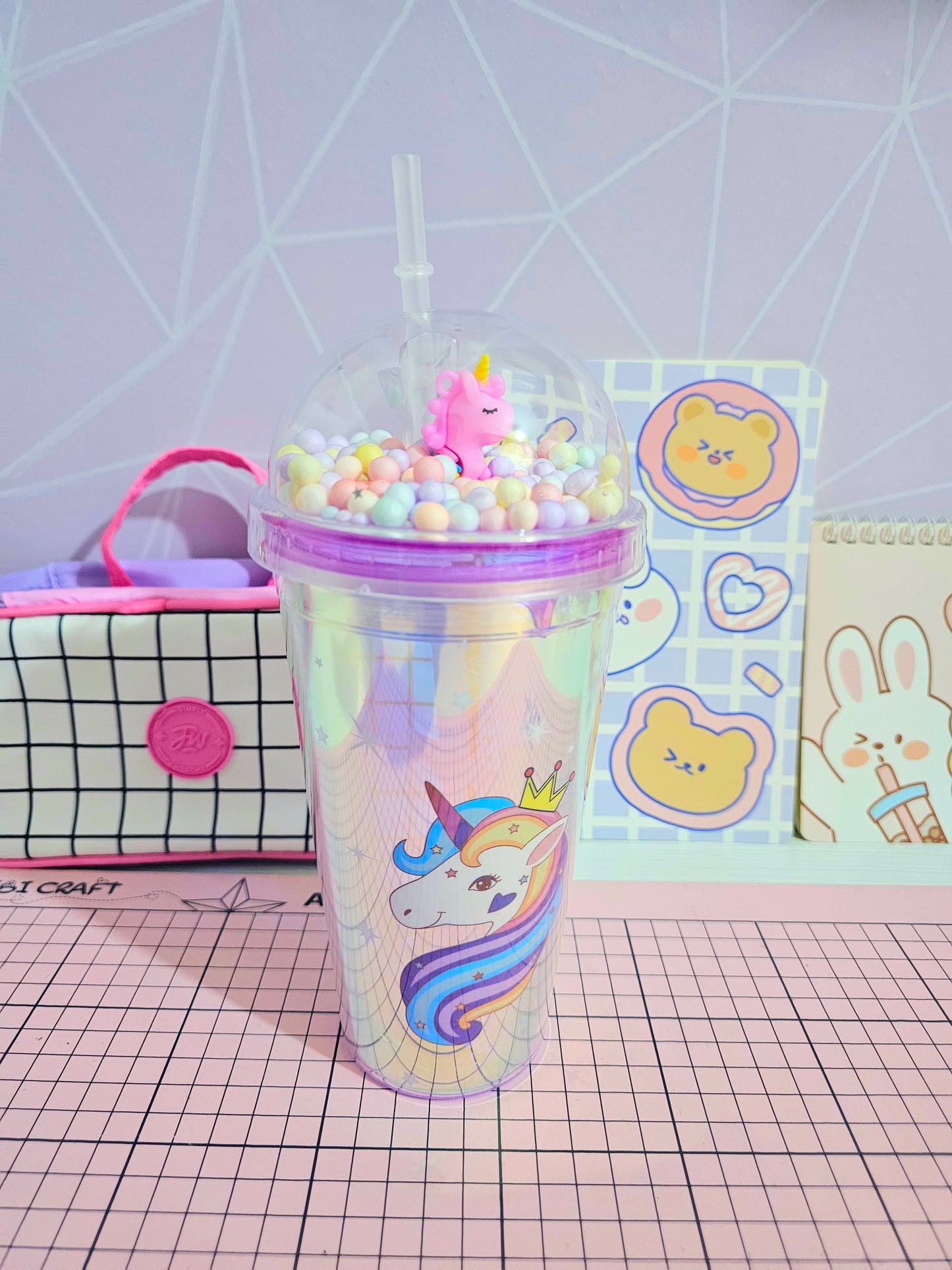 Vaso de acrílico - Unicornio