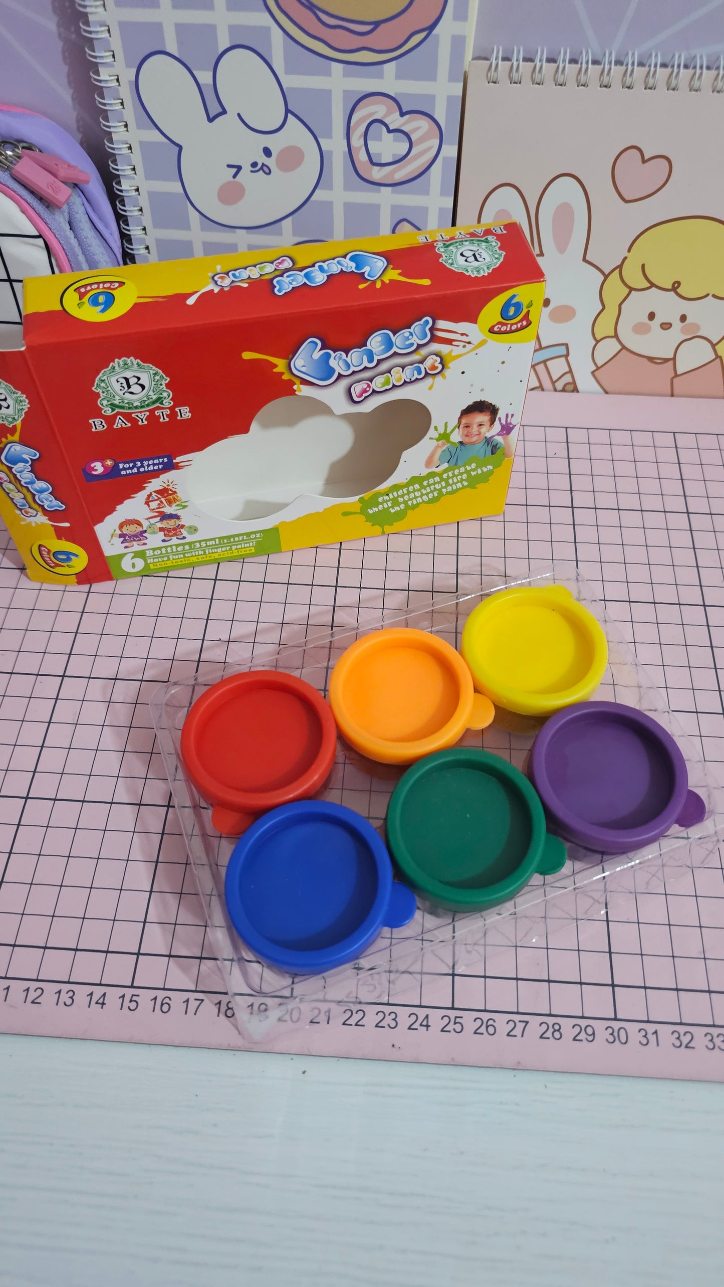 Pintura para dedos x6
