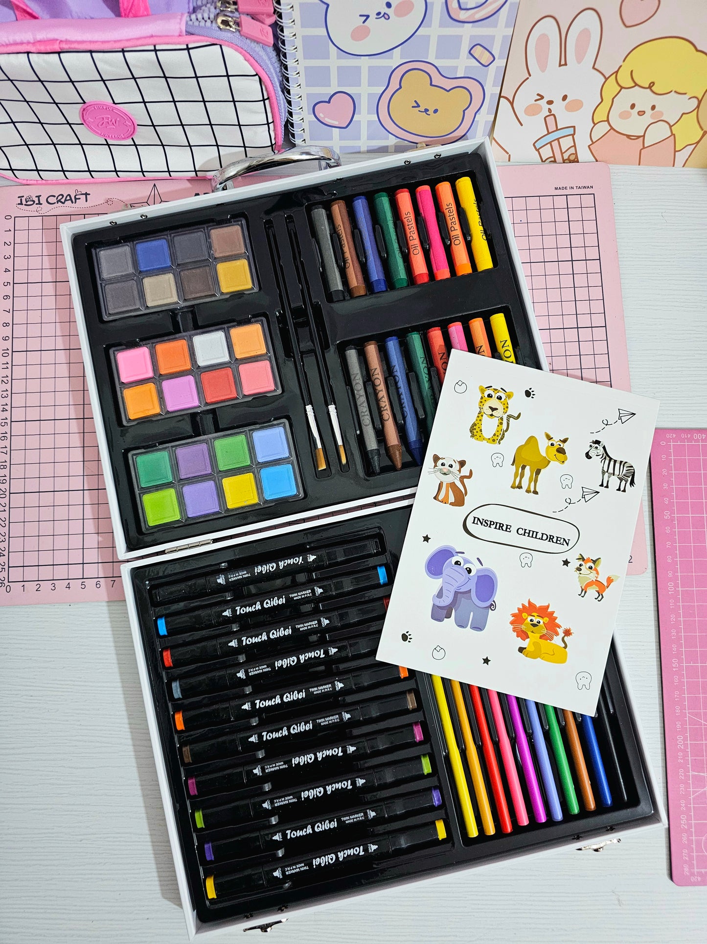 Valija de arte 46 pcs para niño y niña