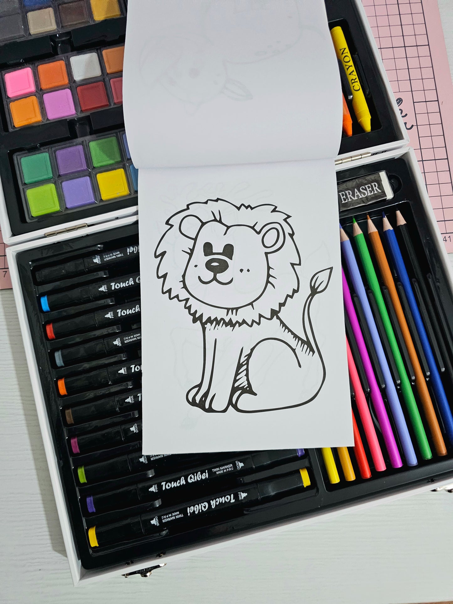Valija de arte 46 pcs para niño y niña