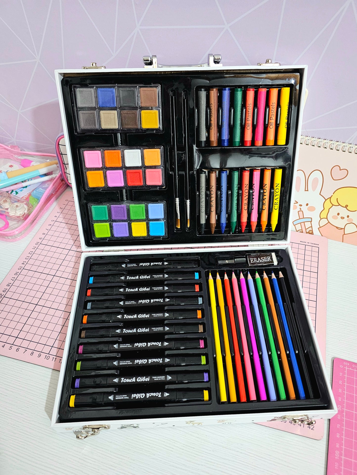 Valija de arte 46 pcs para niño y niña